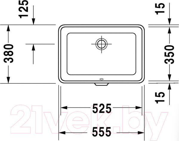 Изображение товара Умывальник Duravit 2nd Floor 55.5 (316530017)