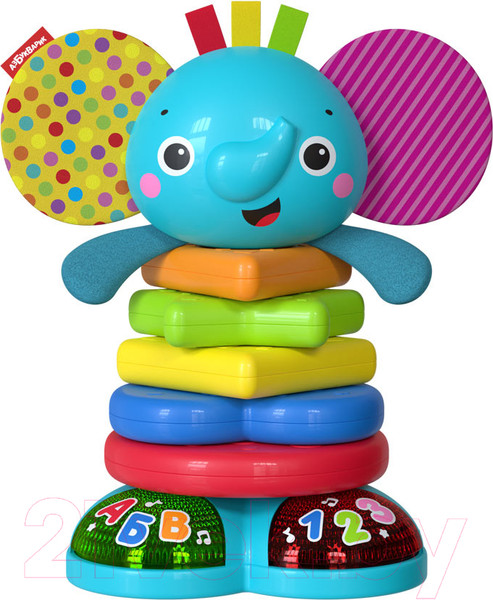Изображение товара Развивающий игровой набор Азбукварик Музыкальная пирамидка Слоник / 2974