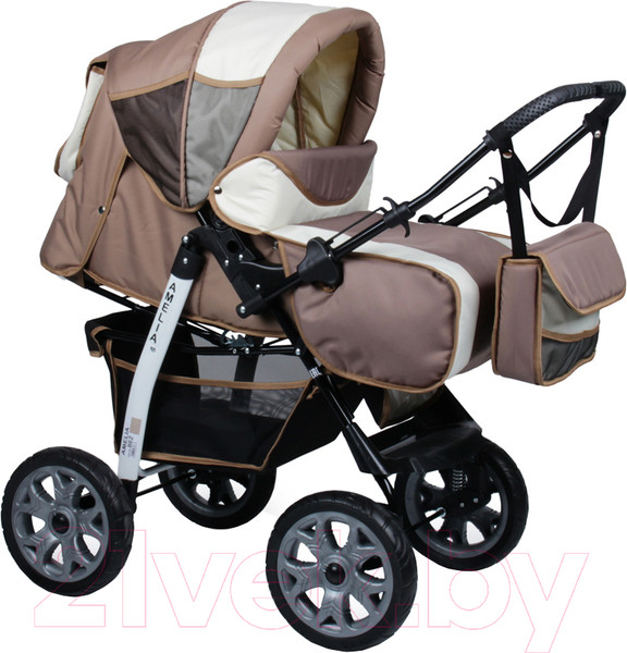 Изображение товара Детская универсальная коляска Alis Amelia I (Am 01, темно-бежевый/светло-бежевый)