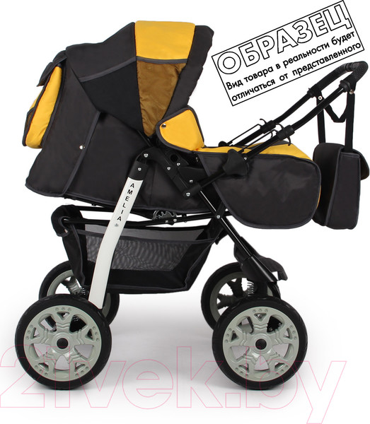 Изображение товара Детская универсальная коляска Alis Amelia I (Am 11, серый/розовый)