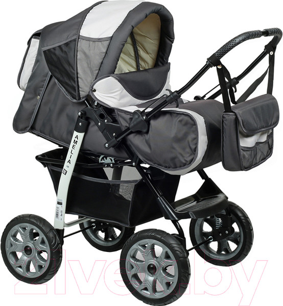 Изображение товара Детская универсальная коляска Alis Amelia I (Am 05, темно-серый/светло-серый)