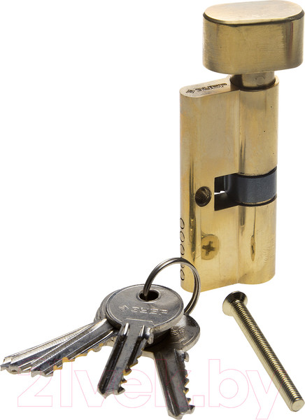 Изображение товара Цилиндровый механизм замка Зубр Мастер 52103-60-1 (латунь)