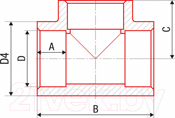 Изображение товара Тройник FV Plast PPR 20 AA208020000