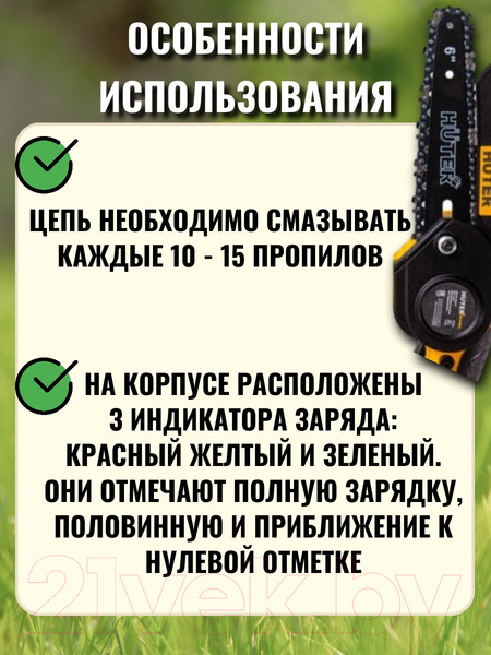 Изображение товара Пила цепная аккумуляторная Huter ELS-20Li (70/10/22)