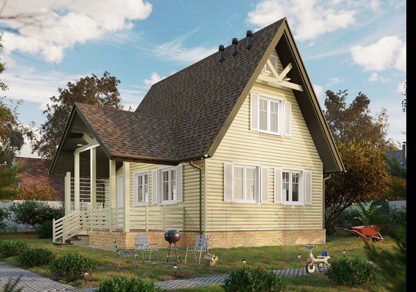 Изображение товара Сайдинг Docke Lux Блок-Хаус Монреаль D4.7T / PSLL-1128 (3.6м, рябина)