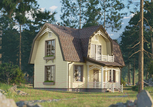 Изображение товара Сайдинг Docke Lux Блок-Хаус Монреаль D4.7T / PSLL-1128 (3.6м, рябина)