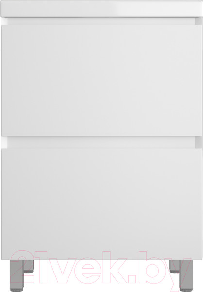 Изображение товара Тумба под умывальник Style Line Манхэттен 60 2 ящика (напольная, белый)