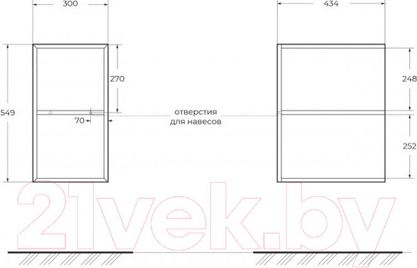 Изображение товара Модуль для тумбы в ванную Cezares Elettra 55529