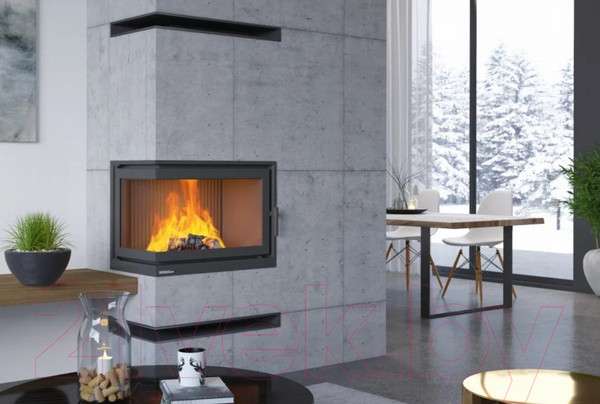 Изображение товара Решетка вентиляционная для камина Nordflam Aero 90x600x400 (левая, белый)