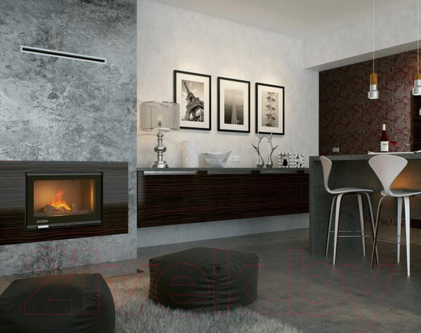 Изображение товара Решетка вентиляционная для камина Nordflam Aero 90x800 (белый)