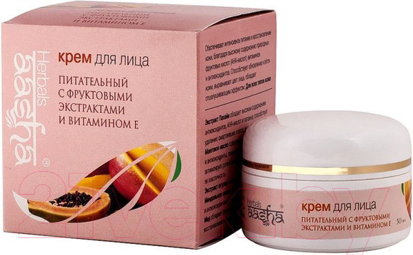 Изображение товара Крем для лица Aasha Herbals Питательный с фруктовыми экстрактами и витамином Е (50мл)