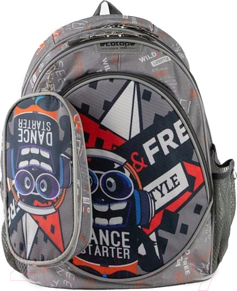 Изображение товара Детский рюкзак Ecotope +пенал / 380-2020-GCL (серый)