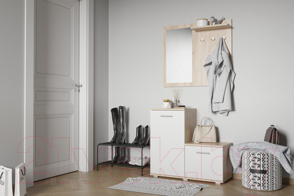 Изображение товара Секция в прихожую НК Мебель Fun КП-1 / 71337652 (дуб сонома/белый)