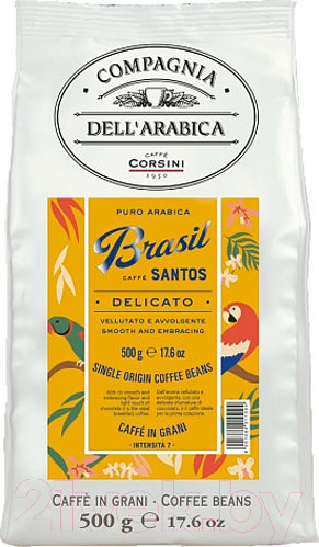 Изображение товара Кофе в зернах Compagnia Dell'Arabica Бразилия Сантос (500г)