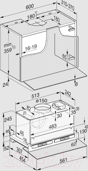 Изображение товара Вытяжка телескопическая Miele DAS 4640