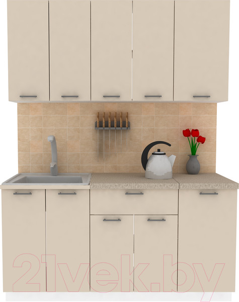 Изображение товара Кухонный гарнитур Eligard Lion 1 1.6 (персидский жемчуг/малага)