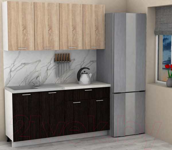 Изображение товара Кухонный гарнитур Eligard Lion 2 1.6 (дуб сонома/дуб марбург/королевский опал)