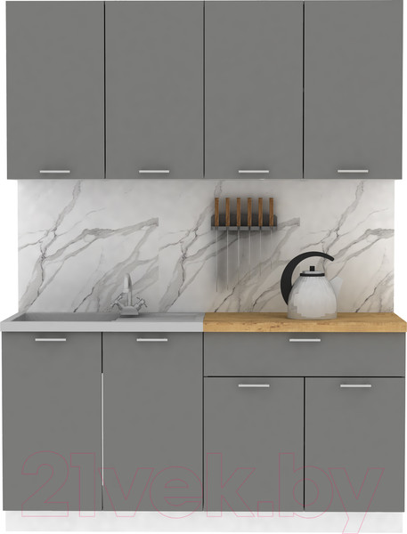 Изображение товара Кухонный гарнитур Eligard Lion 2 1.6 (дымчатый алмаз/дуб бунратти)