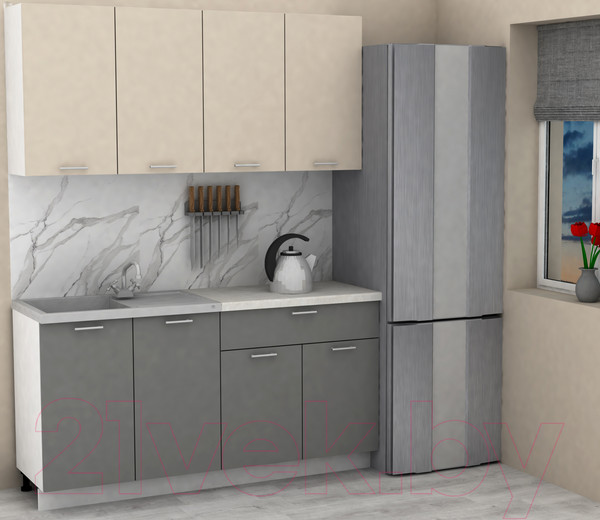 Изображение товара Кухонный гарнитур Eligard Lion 2 1.6 (персидский жемчуг/дымчатый алмаз/королевский опал)