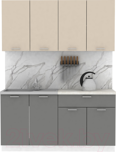 Изображение товара Кухонный гарнитур Eligard Lion 2 1.6 (персидский жемчуг/дымчатый алмаз/королевский опал)