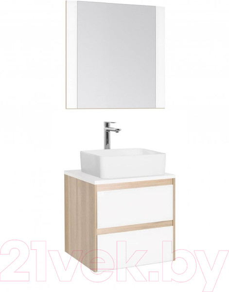 Изображение товара Тумба под умывальник Style Line Монако МДФ 60 (подвесная, со столешницей)