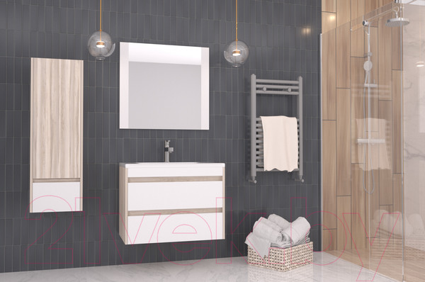 Изображение товара Тумба под умывальник Style Line Монако МДФ 65 (подвесная, со столешницей)