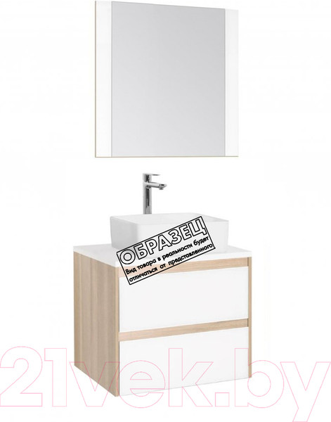 Изображение товара Тумба под умывальник Style Line Монако МДФ 75 (подвесная, со столешницей)