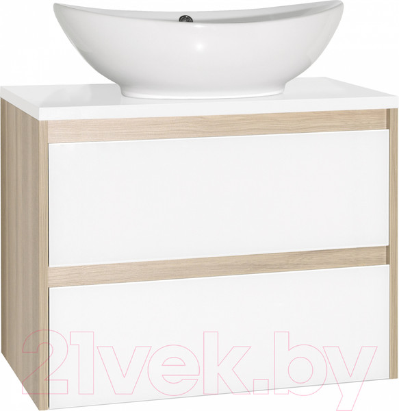 Изображение товара Тумба под умывальник Style Line Монако МДФ 75 (подвесная, со столешницей)