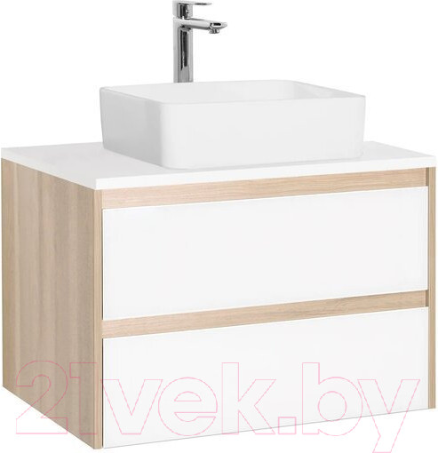 Изображение товара Тумба под умывальник Style Line Монако МДФ 80 (подвесная, со столешницей)