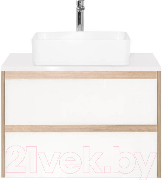 Изображение товара Тумба под умывальник Style Line Монако МДФ 80 (подвесная, со столешницей)