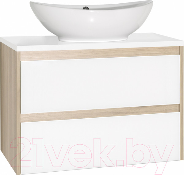 Изображение товара Тумба под умывальник Style Line Монако МДФ 80 (подвесная, со столешницей)