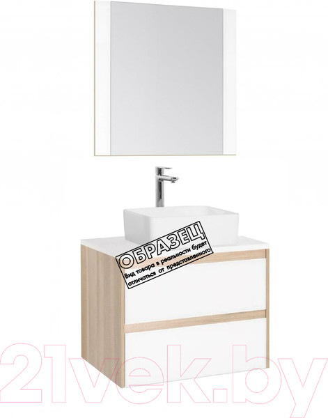 Изображение товара Тумба под умывальник Style Line Монако МДФ 100 (подвесная, со столешницей)