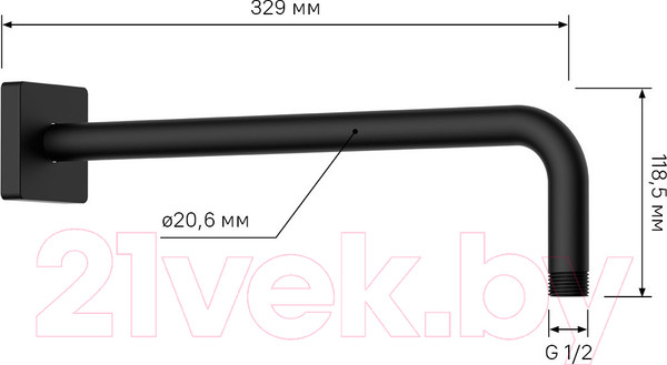 Изображение товара Душевой кронштейн IDDIS Slide SLI39BSi61