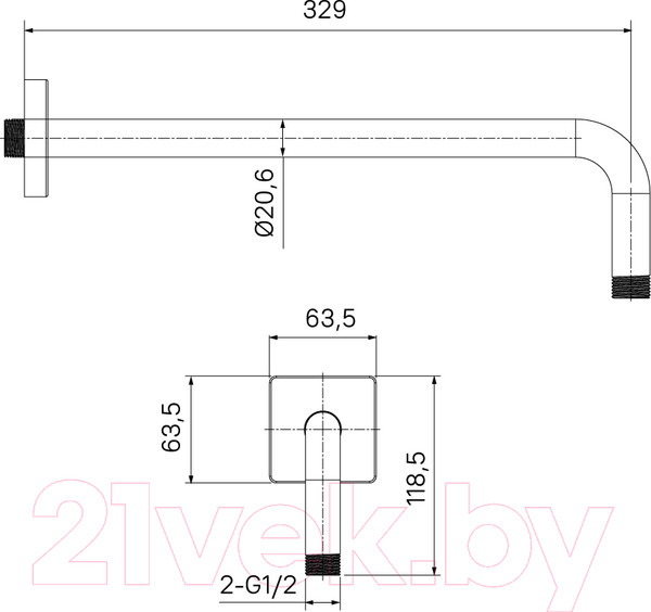 Изображение товара Душевой кронштейн IDDIS Slide SLI39BSi61