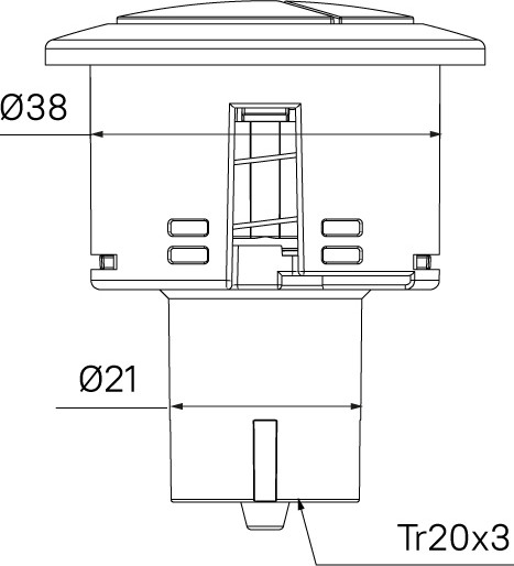Изображение товара Кнопка смыва IDDIS Optima Home 92038BR2AR