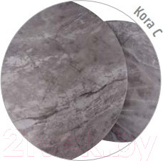 Изображение товара Комплект журнальных столиков Signal Kora C (серый/черный матовый)