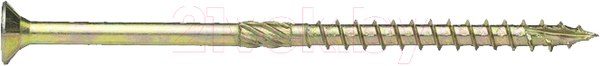 Изображение товара Саморез ЕКТ Усиленный по дереву TORX25 5.0x120 потайной / CV013708 (200шт, желтый цинк)