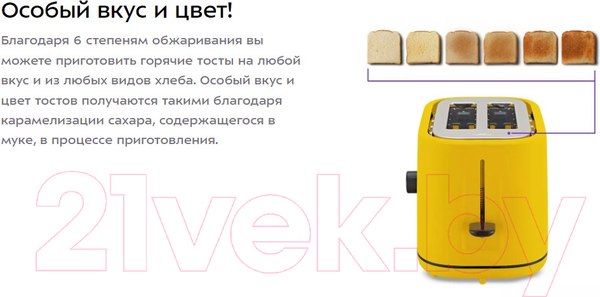 Изображение товара Тостер Kitfort KT-4093-1 (желтый)