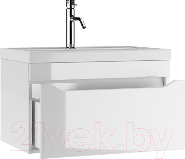 Изображение товара Тумба под умывальник Айсберг Bazis 70 Ева В1 DA5902T (с одним ящиком)