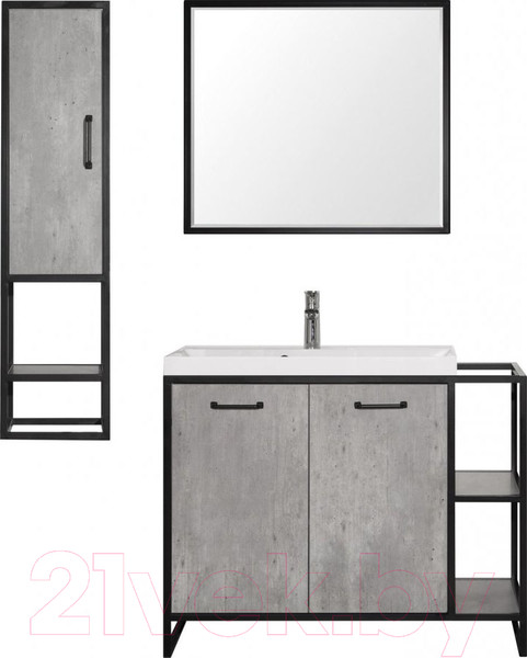 Изображение товара Тумба под умывальник Style Line Лофт 1.1 70/90 (две створки правая)