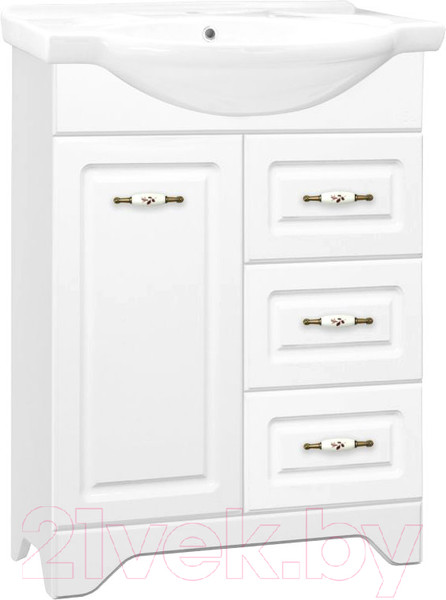 Изображение товара Тумба под умывальник Style Line Олеандр-2 70 3 ящика (для классической раковины)