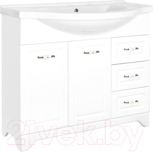 Изображение товара Тумба под умывальник Style Line Олеандр-2 105 3 ящика (для классической раковины)