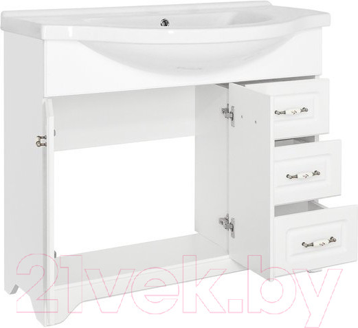 Изображение товара Тумба под умывальник Style Line Олеандр-2 120 3 ящика (для классической раковины)