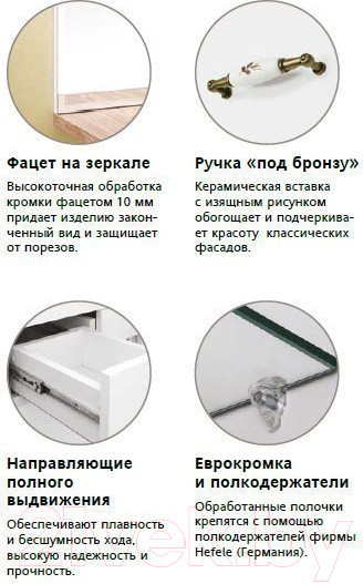 Изображение товара Тумба под умывальник Style Line Олеандр-2 120 3 ящика (для классической раковины)