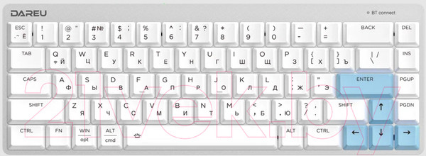 Изображение товара Клавиатура Dareu EK868 (белый/синий, Brown Switch)