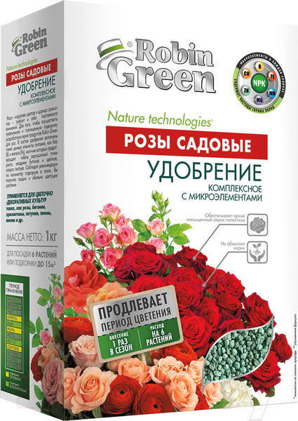 Изображение товара Удобрение No Brand Robin Green. Для роз (1кг)