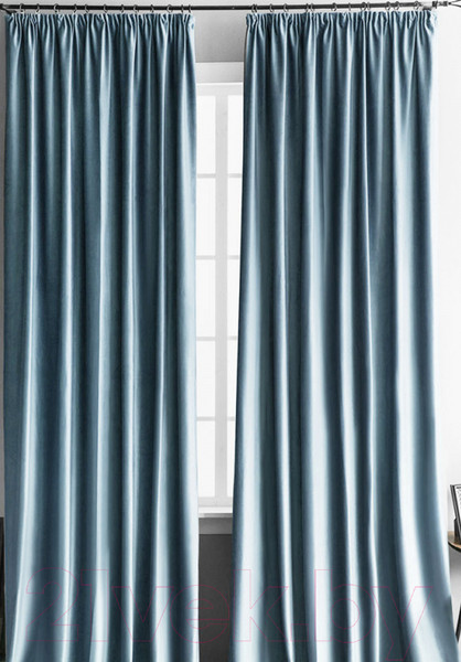 Изображение товара Комплект штор Pasionaria Бархат 290x270 (голубой)