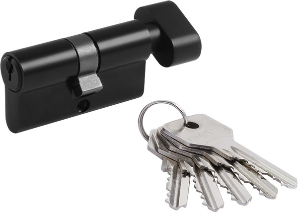 Изображение товара Цилиндровый механизм замка Нора-М STD AL ЛВ-60 30/30 (черный)