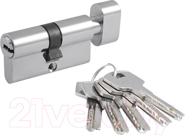 Изображение товара Цилиндровый механизм замка Нора-М STD AL ЛПВ-60 30/30 (хром)