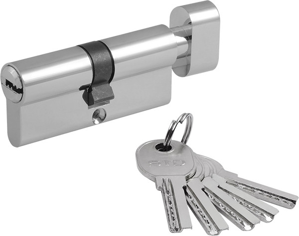 Изображение товара Цилиндровый механизм замка Нора-М STD AL ЛПВ-70 35/35 (хром)
